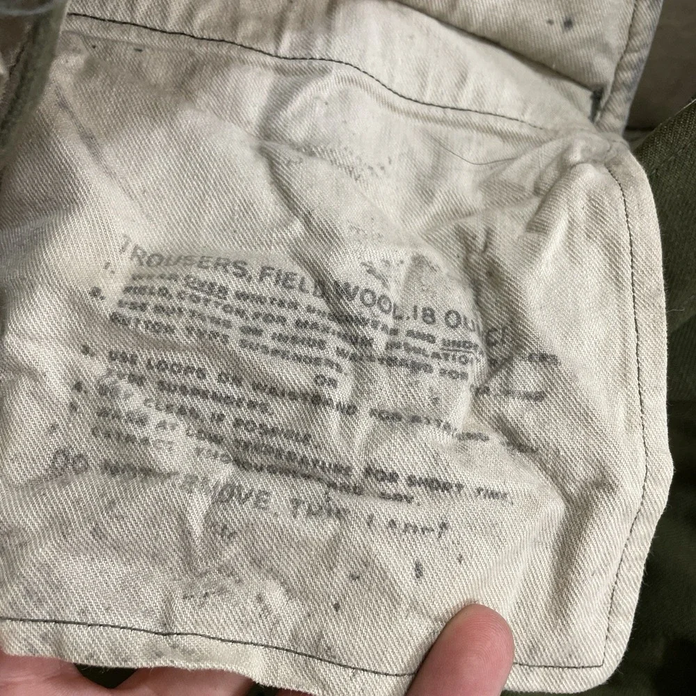 Vtg Korean War Pants Medium Long M-1951 Army Field Trouser Wool OG-108 32x33 Men